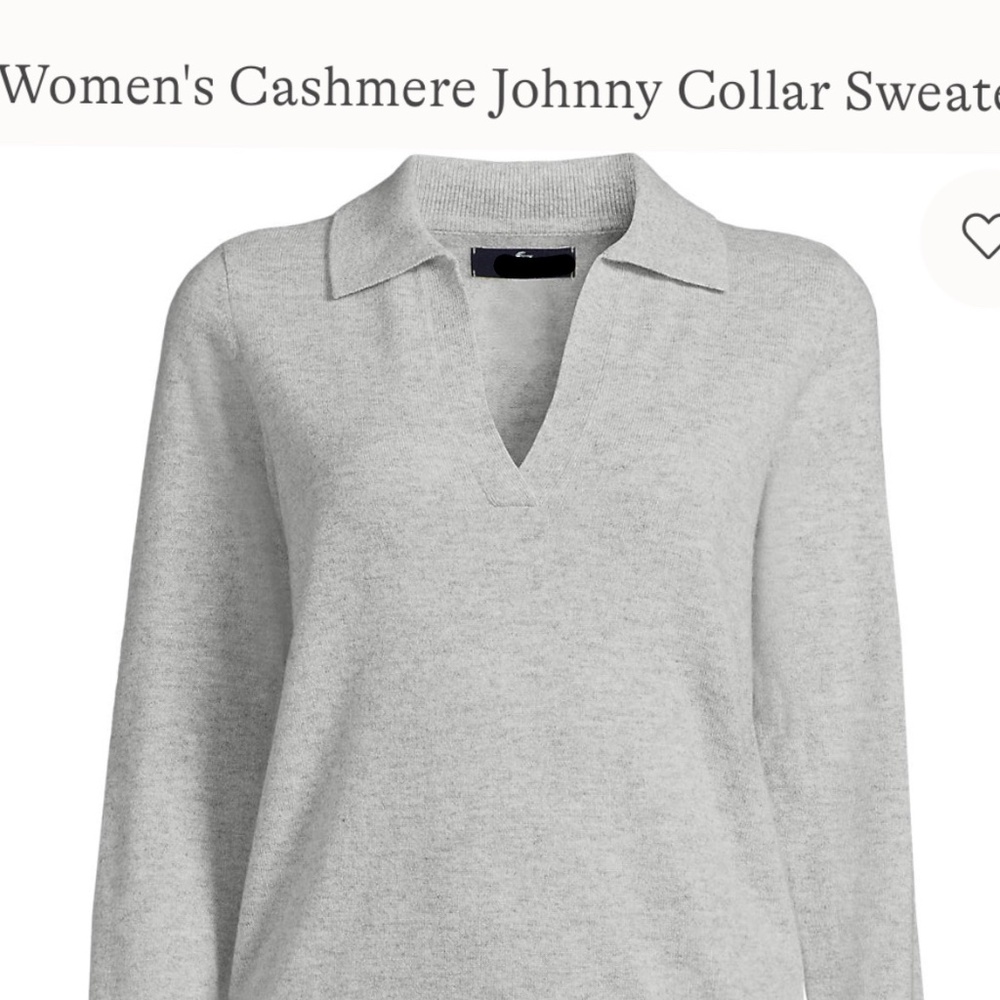 Neiman Marcus 100% cashmere long sleeve collar sweater